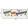 Happy 30th Birthday Sign Banner Party Accessory (1 count) (1/Pkg)(Happy “50th” Birthday Sign Banner – (1 Pack))