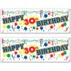 Happy 30th Birthday Sign Banner Party Accessory (1 count) (1/Pkg)(Happy “30th” Birthday Sign Banners – (2 Pack))