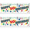 Happy 30th Birthday Sign Banner Party Accessory (1 count) (1/Pkg)(Happy “50th” Birthday Sign Banner – (2 Pack))