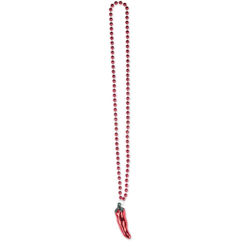 image:imageBeistle Beads with Chili Pepper Medallion 36Inch1 piece