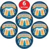 Beistle 6 Piece 2″ Metal Oktoberfest Button Pins Bavarian Style German Themed Party Supplies