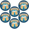Beistle 6 Piece 2″ Metal Oktoberfest Button Pins Bavarian Style German Themed Party Supplies
