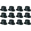 Beistle 60742-BK Black Vel-Felt Top Hat, 12 Per Package