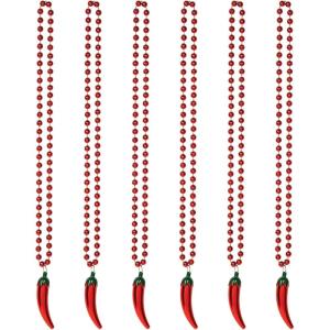 Beistle Beads with Chili Pepper Medallion, 36-Inch(6 piece)