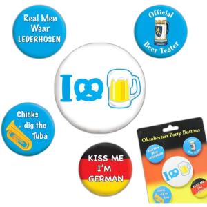 Beistle Oktoberfest Party Buttons