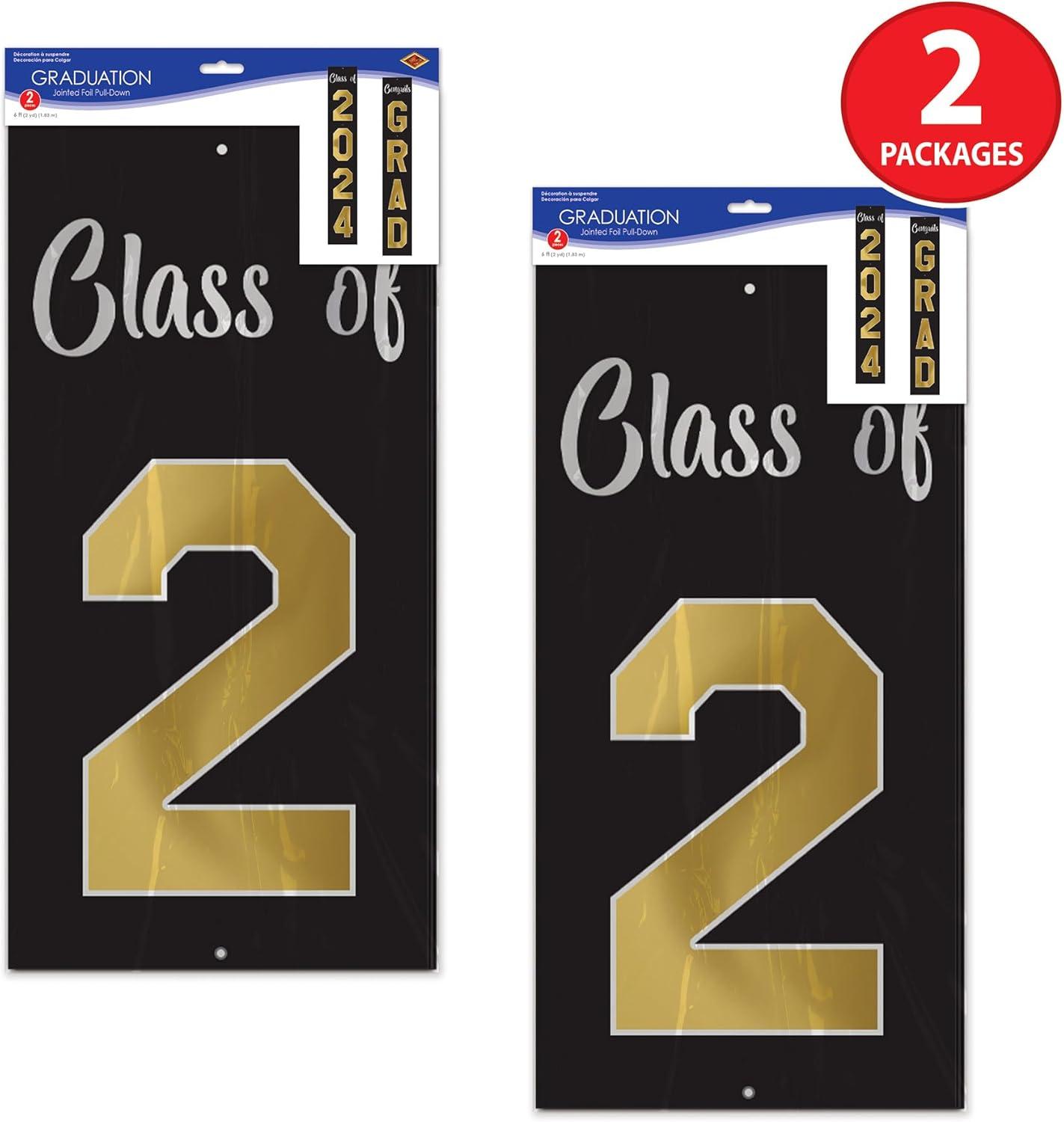 image:imageBeistle 4 Piece Jointed Graduation Decorations Cutouts 6 Class of 2024 amp Congrats Grad