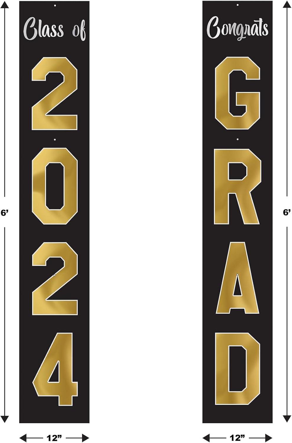image:imageBeistle 4 Piece Jointed Graduation Decorations Cutouts 6 Class of 2024 amp Congrats Grad
