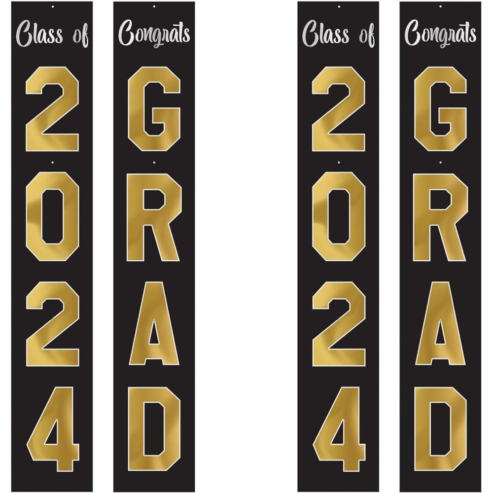 image:imageBeistle 4 Piece Jointed Graduation Decorations Cutouts 6  Class of 2024 amp Congrats Grad
