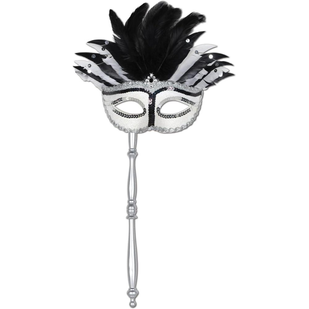image:imageBeistle Feathered Mask with StickCostume Mask WStick