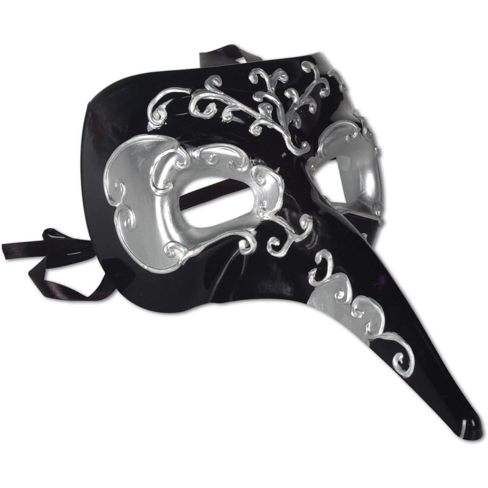 image:imageBeistle Feathered Mask with StickLong Nose Mask 1pack