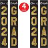 Beistle 4 Piece Jointed Graduation Decorations Cutouts, 6’ – Class of 2024 & Congrats Grad