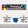 Beistle 4 Piece Plastic Graduation Banners Indoor/Outdoor Congrats Grad Decorations(Graduation Banners – (2 Pack))