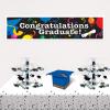 Beistle 4 Piece Plastic Graduation Banners Indoor/Outdoor Congrats Grad Decorations(Graduation Banners – (2 Pack))