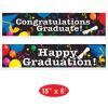 Beistle 4 Piece Plastic Graduation Banners Indoor/Outdoor Congrats Grad Decorations(Graduation Banners – (2 Pack))