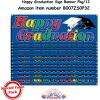 Beistle 4 Piece Plastic Graduation Banners Indoor/Outdoor Congrats Grad Decorations(Happy Graduation Sign Banner)