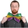 Beistle 60067 2 Piece Beaded Mardi Gras Ties, 13″, Green/Gold/Purple(Jumbo Mardi Gras Glitz ‘N Gleam Bow Tie)