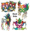 Beistle 8 Piece Foil Cardstock Paper Mardi Gras Decorations Mask Cut Outs Wall Décor for New Orleans Carnival Masquerade Party Supplies