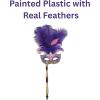 Beistle Feathered Mask with Stick(Costume Mask W/Stick (1-pack) – a)