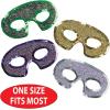 Beistle Feathered Mask with Stick(Sequin-lame Half Masks)