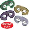 Beistle Feathered Mask with Stick(Sequin-lame Half Masks)