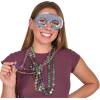 Beistle Feathered Mask with Stick(Sequin-lame Half Masks)
