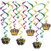 Beistle Mardi Gras Whirls(Mardi Gras Whirls (24-Pack))