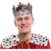 Beistle Silver Jeweled King’s Crowns – 12 Adjustable Plastic Royal Headwear Tiaras with Jewel Accents, Medieval Fantasy Costume Accessories for Knight Theme Parties and Mardi Gras Events, Adult Size