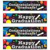 Beistle 4 Piece Plastic Graduation Banners Indoor/Outdoor Congrats Grad Decorations(Graduation Banners – (4 Pack))