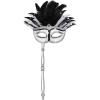 Beistle Feathered Mask with Stick(Costume Mask W/Stick)