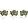 Beistle Feathered Mask with Stick(Mardi Gras Costume Mask)