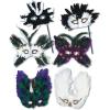 Beistle Feathered Mask with Stick(Ultima Masks)