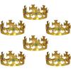 Beistle Plastic Jeweled King’s Crowns – 6-Count Gold Adjustable Costume Headpieces with Gems for Medieval Birthday Parties, Stage Plays, Photo Booths, Mardi Gras and Royal Celebrations