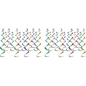 Beistle Mardi Gras Whirls(Metallic Whirls)