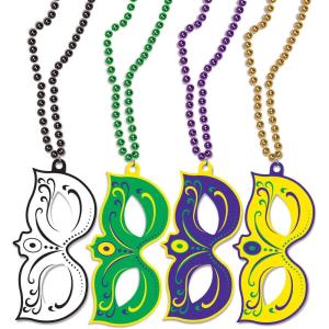 Mardi Gras Masks with Beads