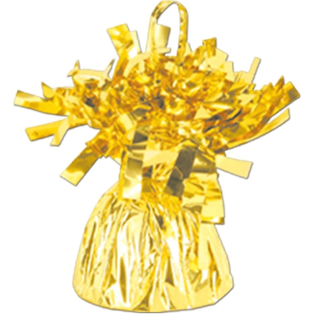 image:imageBeistle 50804Y Metallic Wrapped Balloon Weights 12 Pack