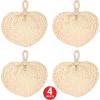 Beistle 4 Piece Raffia Fans, Natural