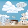 Beistle Cloud Cutout, 29-Inch, 12-Pack White