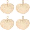 Beistle 4 Piece Raffia Fans, Natural