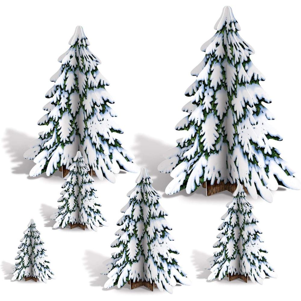 image:image3D Winter Pine Tree Centerpieces