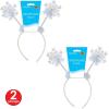 Beistle 2 Piece Winter Snowflake Headband Boppers For Christmas Party Supplies