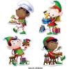 Beistle Elves Cutouts, 8-Count Christmas Decorations 4 Festive Elf Designs Double-Sided for Holiday Parties Winter Wonderland Displays and Classroom Décor, 10.5” – 15.25”