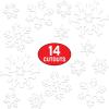Beistle Plastic Snowflake Decorations 14-Pack White Winter Snow Cutouts for Indoor and Outdoor Use, Holiday Window and Wall Decor, DIY Icy Wonderland Crafts, 4.5″–12″