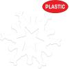 Beistle Plastic Snowflake Decorations 14-Pack White Winter Snow Cutouts for Indoor and Outdoor Use, Holiday Window and Wall Decor, DIY Icy Wonderland Crafts, 4.5″–12″