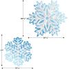 Winter Snowflakes Hanging Ceiling Decoration – 26.75″ – Blue – Pack of 4