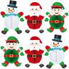Beistle 6 Piece Festive Holiday Decor – Elf, Santa & Snowman (2 of Each) – 7”- 10.75”- Winter Themed Christmas Party Decorations