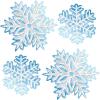 Winter Snowflakes Hanging Ceiling Decoration – 26.75″ – Blue – Pack of 4