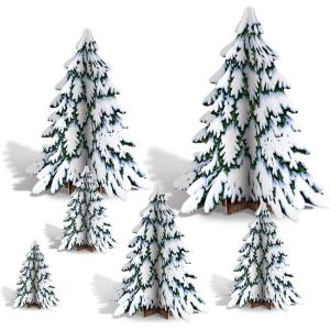 Beistle 3-D Winter Pine Tree Centerpieces