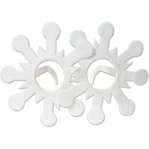 Beistle Glitter White Snowflake Costume Glasses, Holiday Eyewear for Christmas Parties, Fun Winter Occasions, Parades & Xmas Day Gatherings, One Size