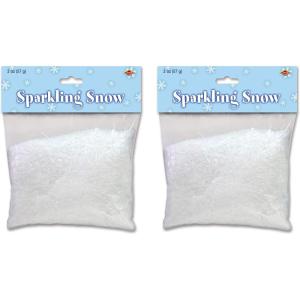 Beistle Sparkling Fake Artificial Plastic Snow 4 Ounces for Decoration and Crafts Christmas Décor Winter Party Supplies, White