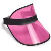 Beistle Hot Pink Dealer’s Visors – 6 Pack, Transparent Plastic Sun Visors with Black Band, Lightweight Headwear for Casino Events, Themed Celebrations & Group Activities, One Size Fits Most Adults